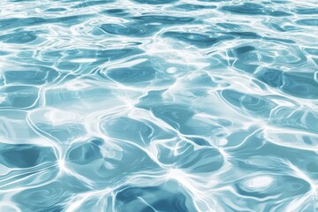 Poster - Realistic depiction of seamless water ripples showcasing the tranquil beauty of an ocean surface reflecting light during midday