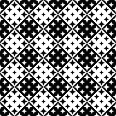 Poster - Abstract seamless black and white star pattern background