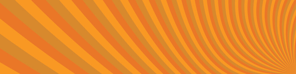 Poster - Abstract orange geometrical swirl ray pattern background