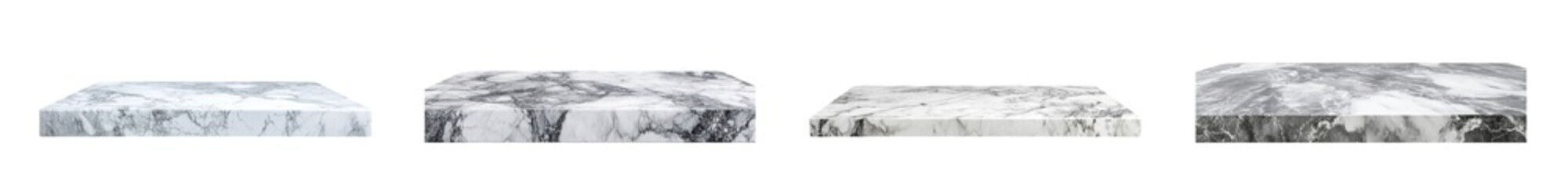 Fototapete - set of Different sized slabs of mottled stone. isolated on transparent background