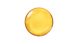 黄色い水滴。背景透過。3D(PNG)