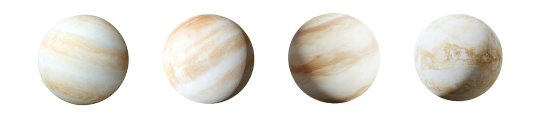 Fototapete - set of gas giant planets displayed isolated on transparent background
