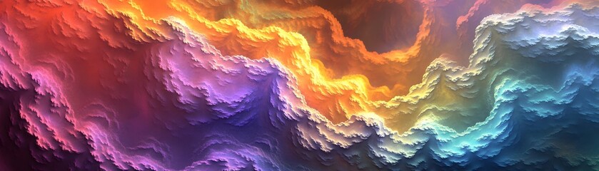 Poster - An abstract representation of vibrant swirling colors blending together, creating a dynamic visual experience. This artwork evokes a sense of movement and creativity.