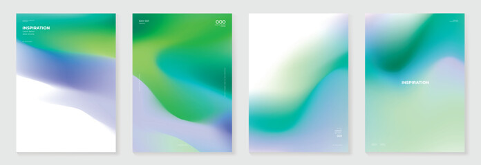 Aufkleber - Modern gradient poster background vector set. Cover template with vibrant gradient mesh. Ideal design for social media, cover, banner, flyer. 