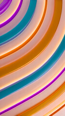 Wall Mural - Abstract glossy warm orange shades background, glass surface, flowing colorful wallpaper.