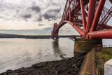 The Forth Bridge, seen from North Queensferry, Scotland, UK