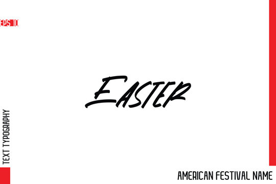 Easter    -European Festival Name Modern Stylish Typography Text