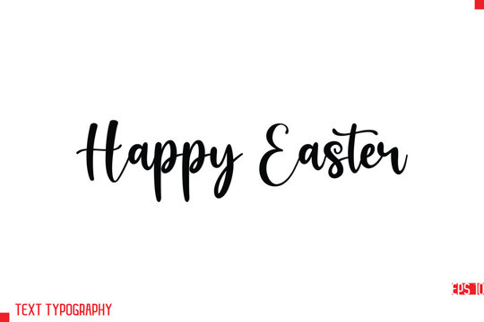 Happy Easter   Modern Stylish Typography Text