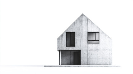 Poster - Modern concrete house design with minimalist aesthetic and clean lines