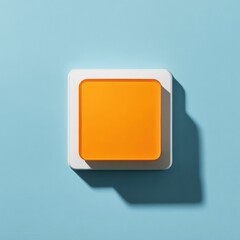 Leinwandbilder - Modern Wall-Mounted Smart Thermostat with Bold Orange Touch Interface for Energy-Efficient Home Automation and Contemporary Interior Design