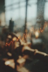 Aufkleber - Financial Market Trends Visualization with Digital Flare and Data Graphs on Modern Tech Screens Representing Predictive Analytics in Emerging Business Environments