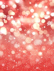 Poster - Red glitter bokeh background
