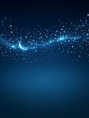 Poster - Night sky with crescent moon