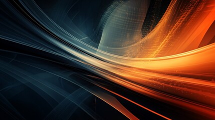 Aufkleber - Dynamic Flow: A Captivating Abstract Composition of Light and Color