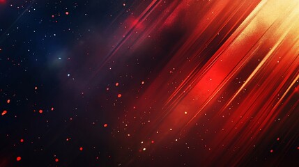 Aufkleber - Dynamic Red and Gold Abstract Background with Particle Effects