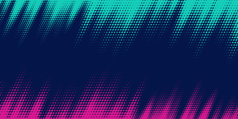 Aufkleber - Vector halftone gradient effect. Vibrant abstract background.