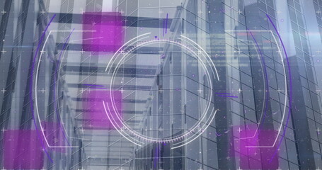 Poster - image of glitch effect and scope scanning over computer server room