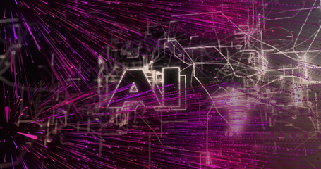 Poster - image of ai text over shapes