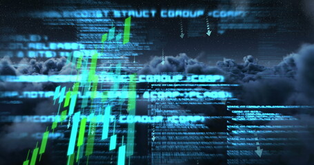 Poster - image of data processing over clouds