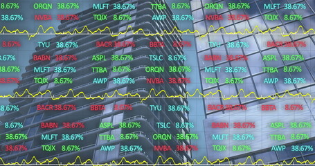 Poster - image of data processing over cityscape