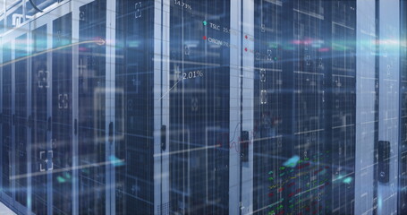Poster - Image of data processing over computer servers