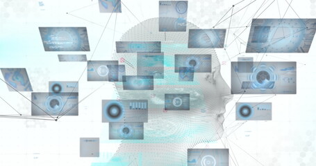 Poster - image of data processing over digital human