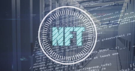 Poster - Image of nft and data processing over servers