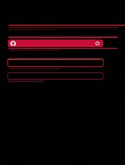 Aufkleber - Glitched Login Input Field Blinking Red With an Empty Right Side and a Dark Background Displaying a Digital Anomaly