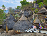 Village of huts in South Sudan 