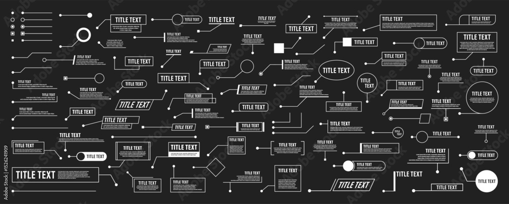 Image vectorielle Stock Сallouts titles. Hud callout titles. Callout ...