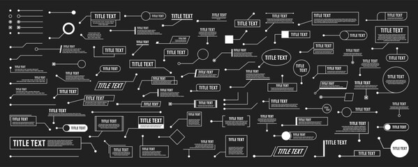 сallouts titles. hud callout titles. callout bar labels, window templates with information. vector e