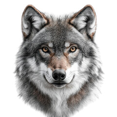  Gray Wolf Head Isolated On Transparent Background