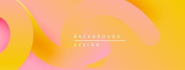 Aufkleber - Abstract fluid shapes, warm colors blend. Soft gradients create modern background design. Minimalist aesthetic, inviting visual experience.