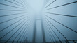© SB4 GM - Foggy bridge suspension cables framed by misty towers, eerie beauty, cinematic look