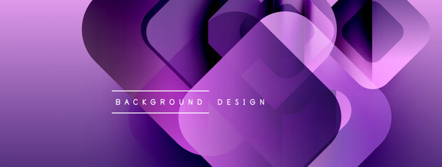 Poster - Abstract purple gradients form dynamic overlapping layers. Modern design elements create fluid visual experience. Background text reads background design.