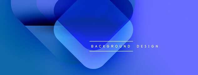 Poster - Abstract blue gradients overlap creating dynamic visual effect. Text reads background design centered within composition. Modern, clean aesthetic.