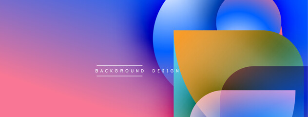 Poster - Abstract colorful background. Gradient shades blend, creating dynamic visual effect. Modern design elements present smooth transitions.