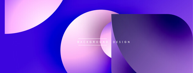 Poster - Abstract purple background. Overlapping shapes create dynamic visual effect. Modern design elements suggest fluidity, innovation.