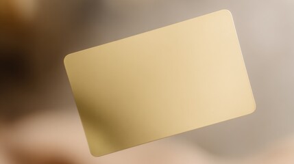 Aufkleber - Floating Golden Card on Soft Background, Symbolizing Luxury Branding and Exclusive Membership : Generative AI