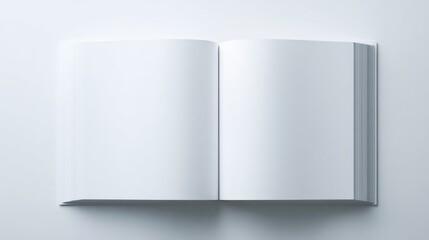 Poster - Open Book With Blank Pages on White Background, Representing Learning, Creativity, and Publishing Opportunities : Generative AI