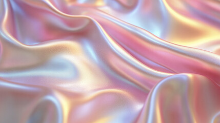 Poster - Delicate pastel pink liquid texture with soft pearlescent sheen