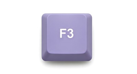 Poster - Purple F3 Key on White Background