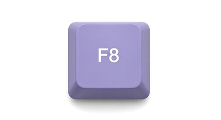 Poster - Isolated F8 Keycap on White Background