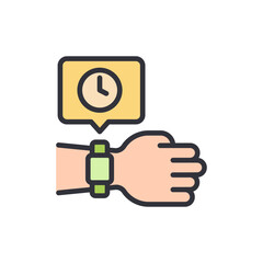 Poster - Stylish Illustration Of Smartwatch With Notification And User Friendly Design
