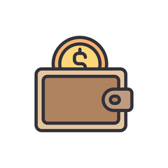 Poster - Illustration Of A Coin And Wallet Representing Personal Finance Icon