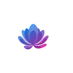 Poster - Elegant Purple and Blue Lotus Flower Design perfect for branding logos meditation spa and wellness websites or app icons