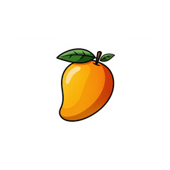 Poster - A vibrant mango fruit design perfect for branding projects logos stickers and tropical themed illustrations offering a fresh and appealing aesthetic