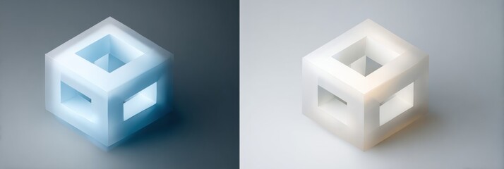 Poster - Error Cube Designed in 3D Format Unravels on a Neutral Surface With a Clean Layout Inviting Curiosity and Exploration