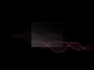 Wall Mural - A page for a glassmorphism style web site with abstract waves.
