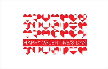 Poster - Valentine's pattern background vector. Seamless valentine's day pattern.